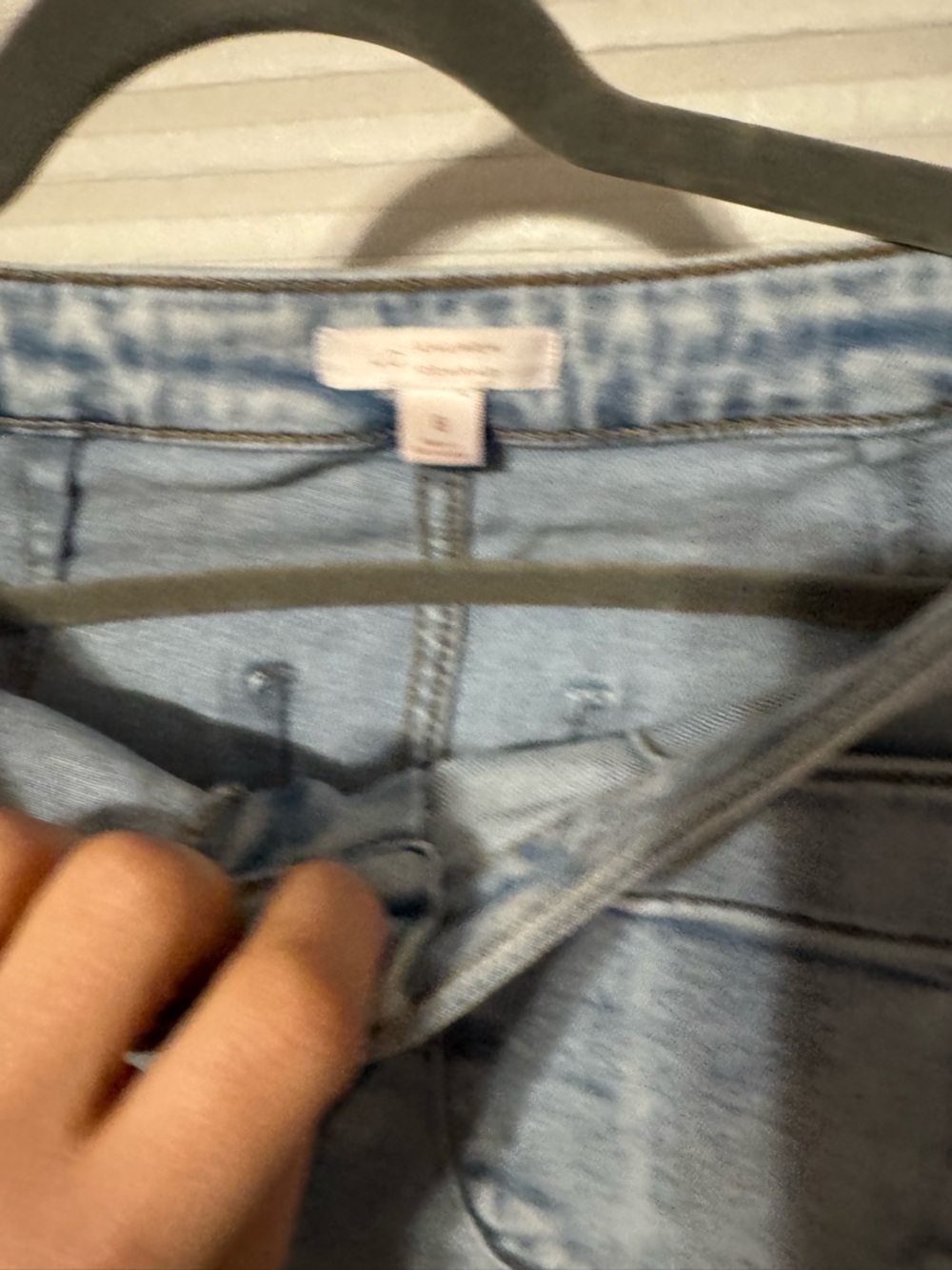 LC Lauren Conrad Light Blue Wide Leg Jeans with Front Patch Pockets - Picture 3 of 3